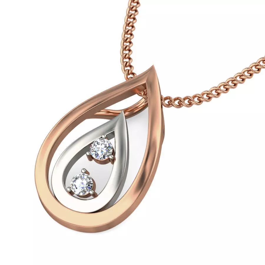 Light wt Diamond Charms Pendant 3dm stl render Detail 3D print model_0