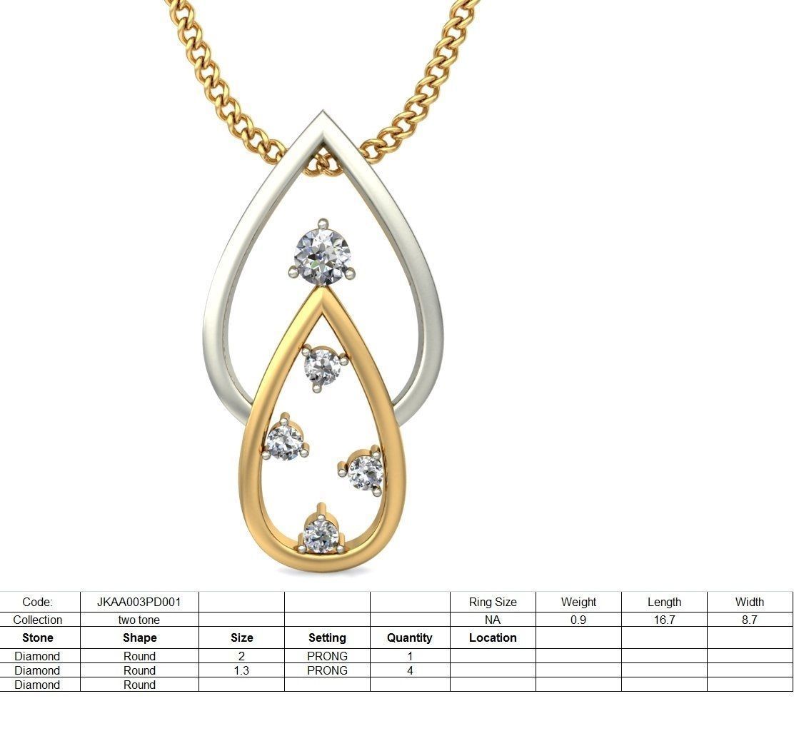 Light wt Diamond Charms Pendant 3dm stl render Detail 3D print model_1