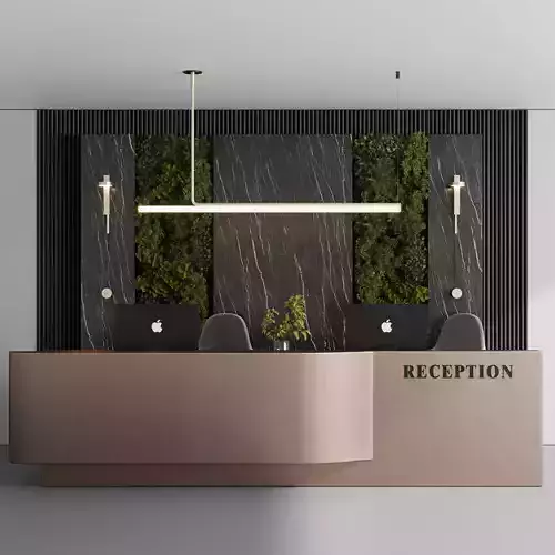 Reception desk  office furniture 13 Low-poly 3D model