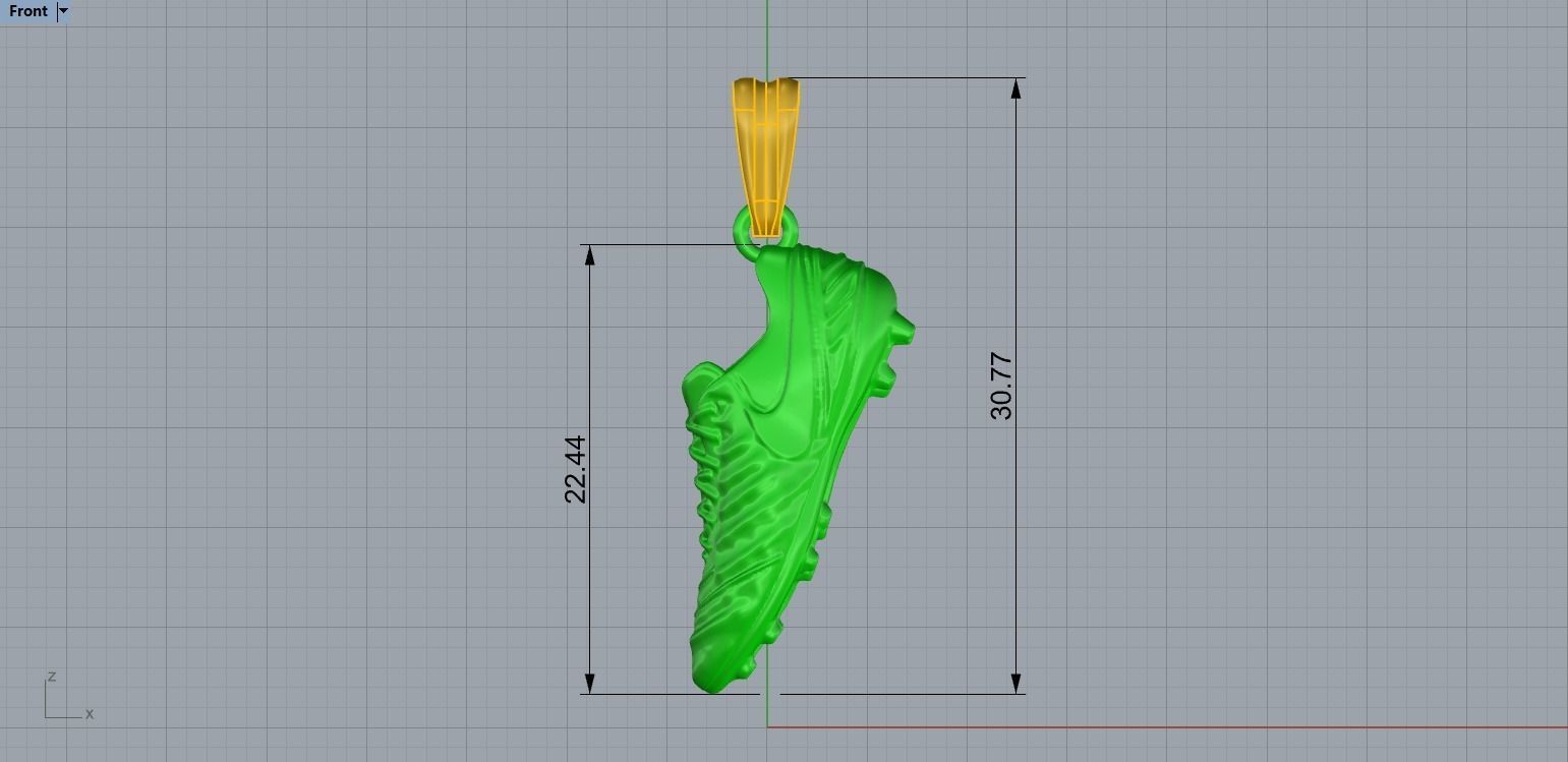 Football Boot Pendant N82 3D print model_7