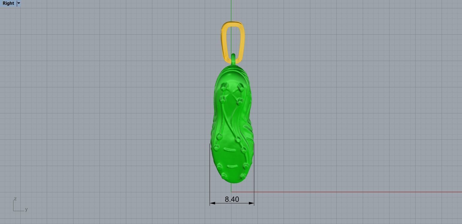 Football Boot Pendant N82 3D print model_8