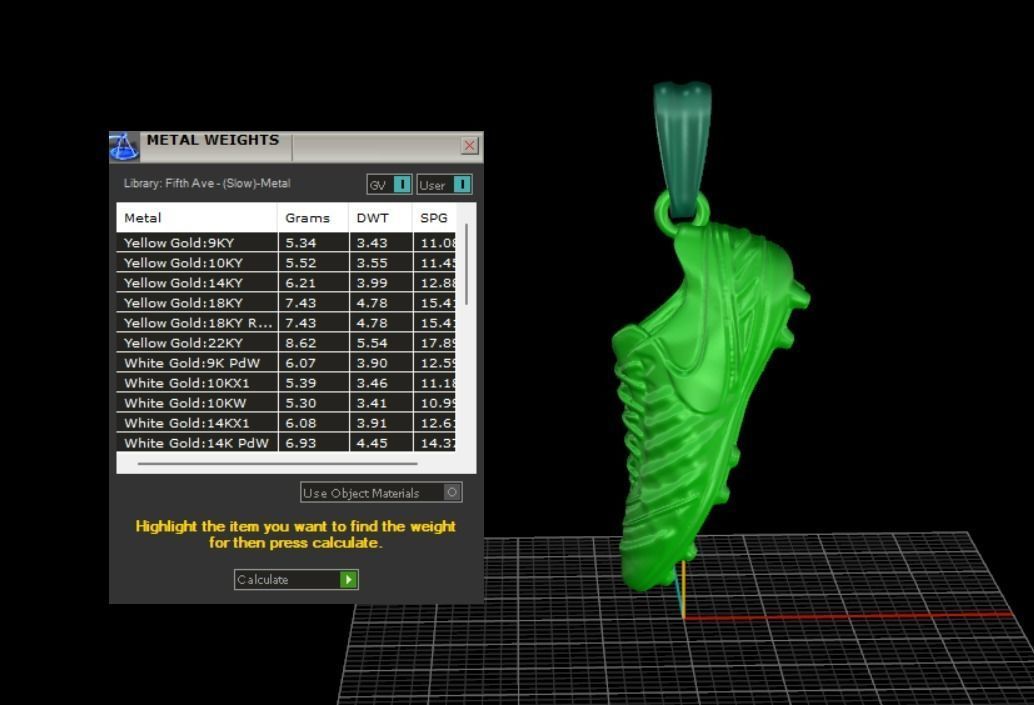 Football Boot Pendant N82 3D print model_9