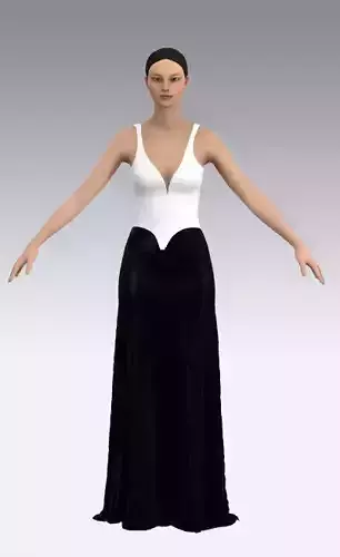 dress black and white color block look