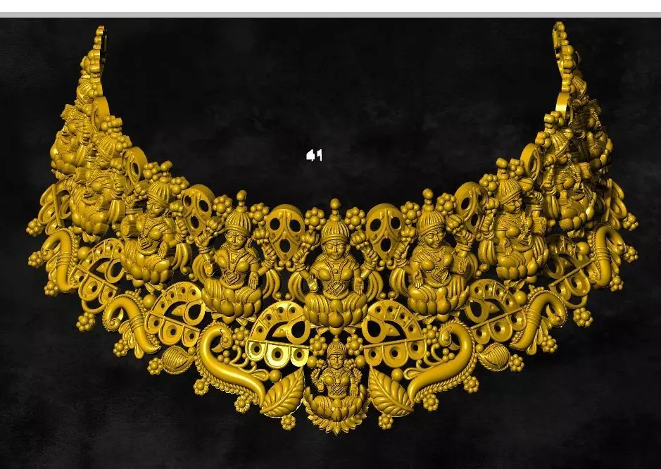 chouker  gold ornament 3D print model_0