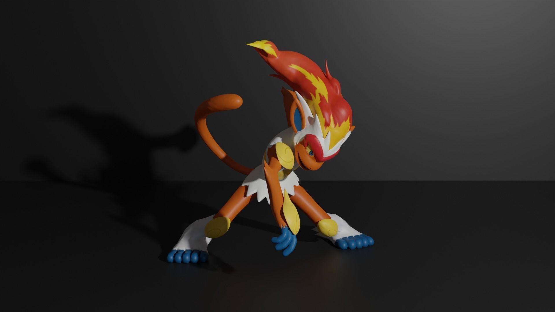 Infernape pokemon 3D print model 3D print model_4