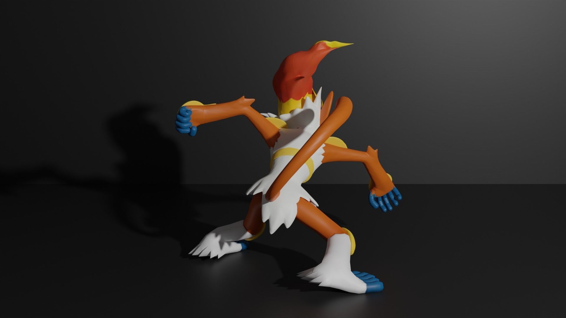 Infernape pokemon 3D print model 3D print model_5