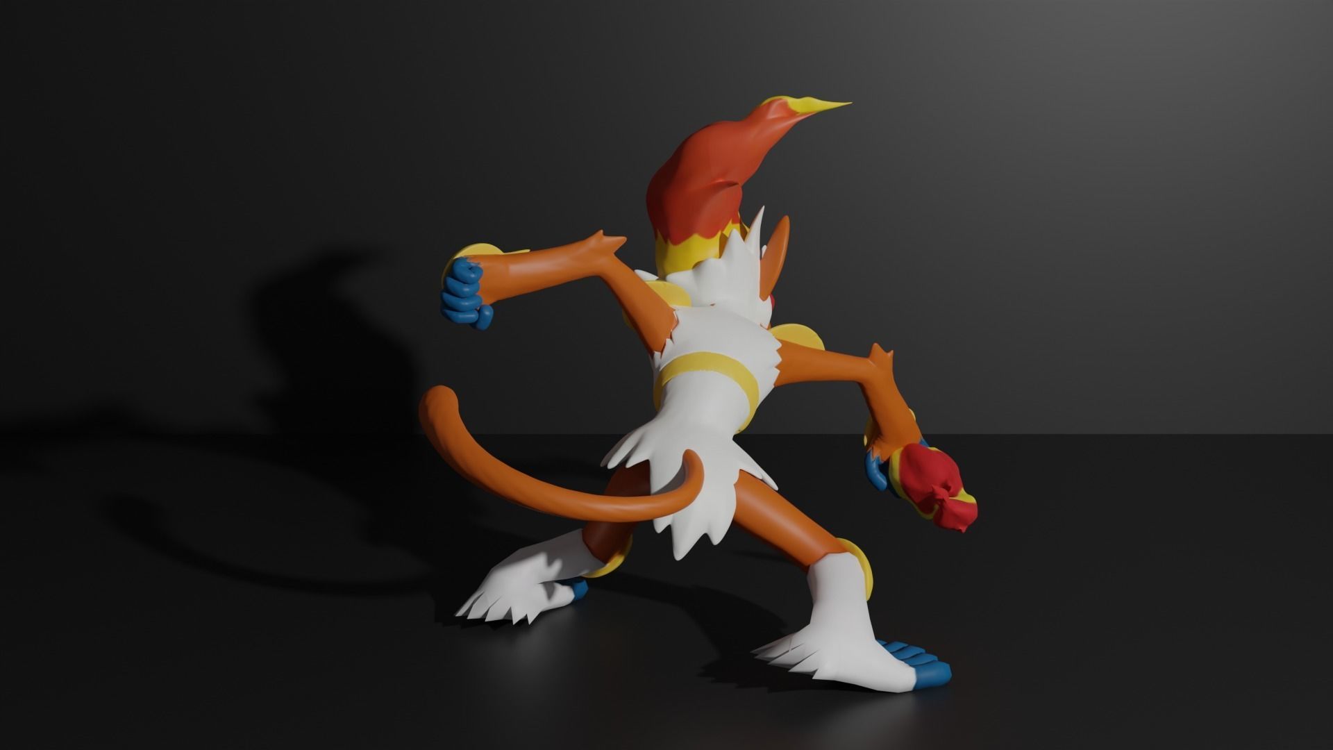 Infernape pokemon 3D print model 3D print model_2