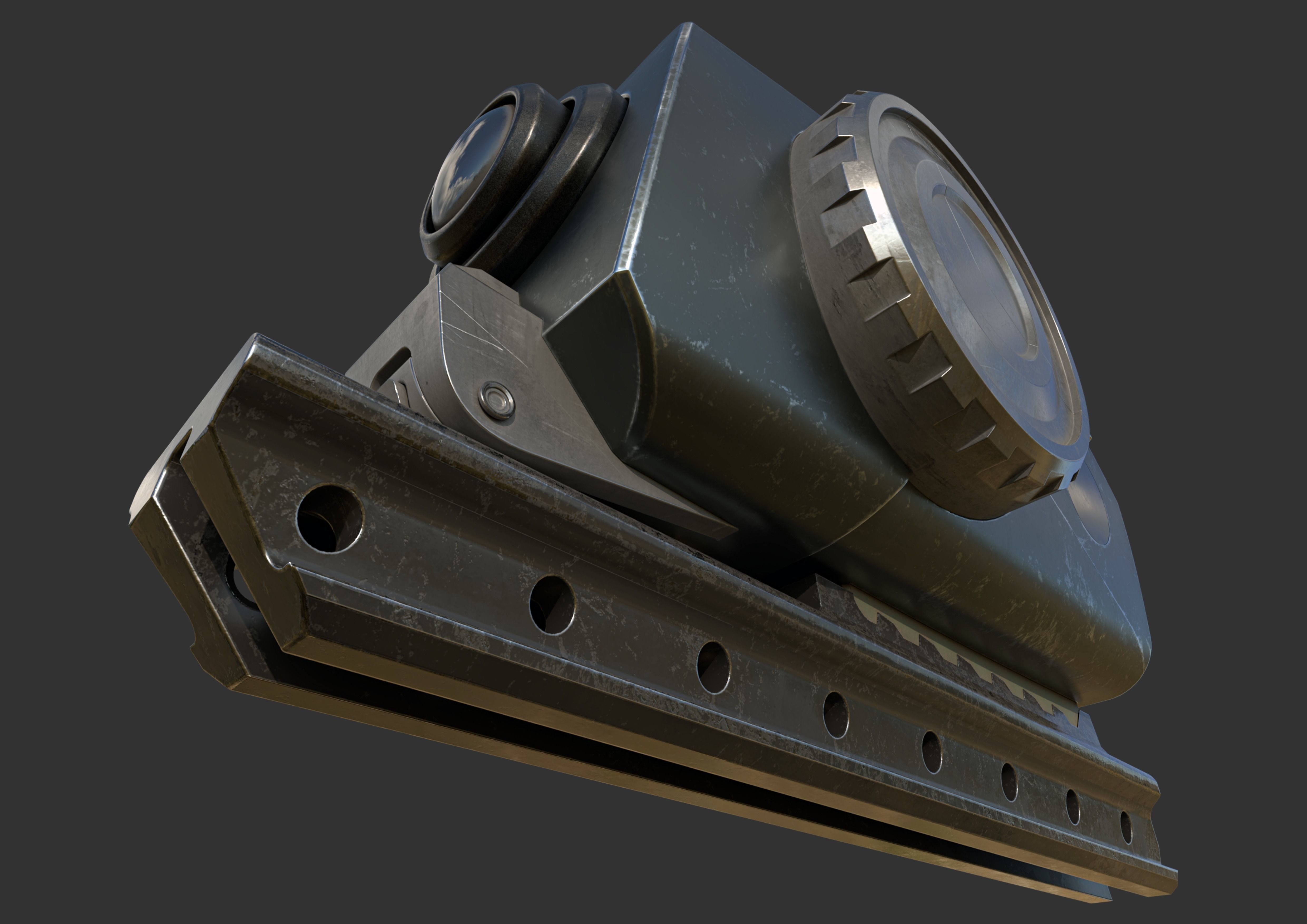 scifi m1 Low-poly 3D model_3