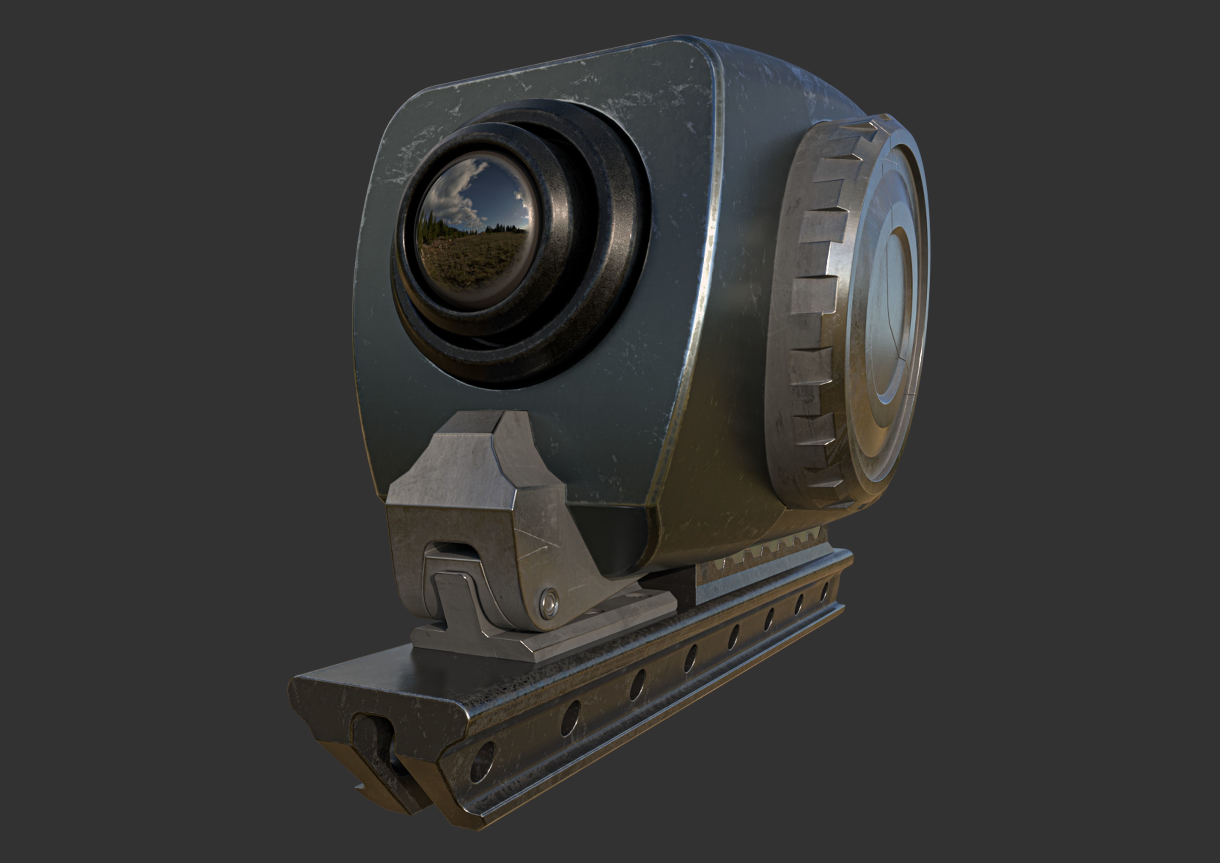 scifi m1 Low-poly 3D model_2