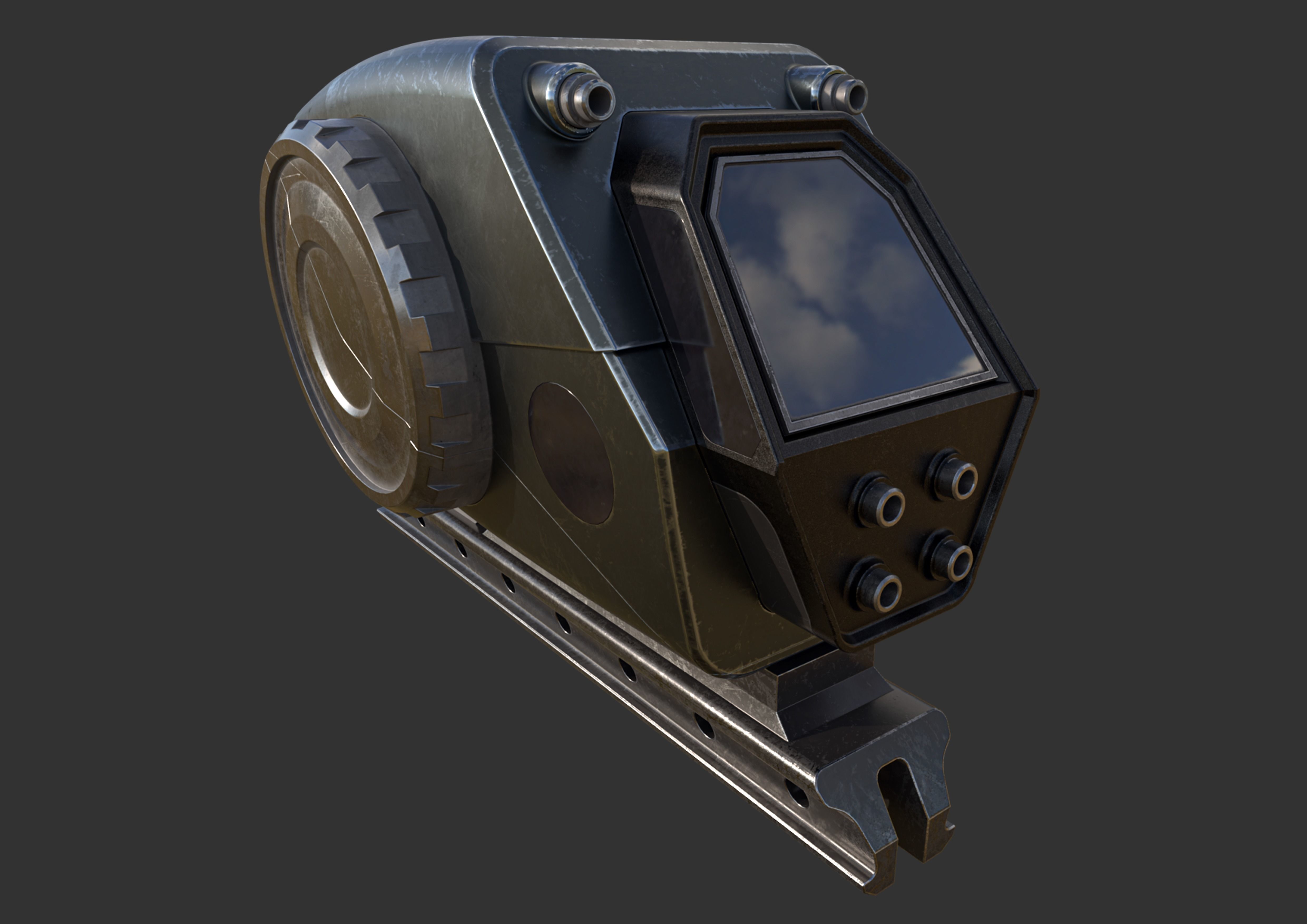 scifi m1 Low-poly 3D model_1