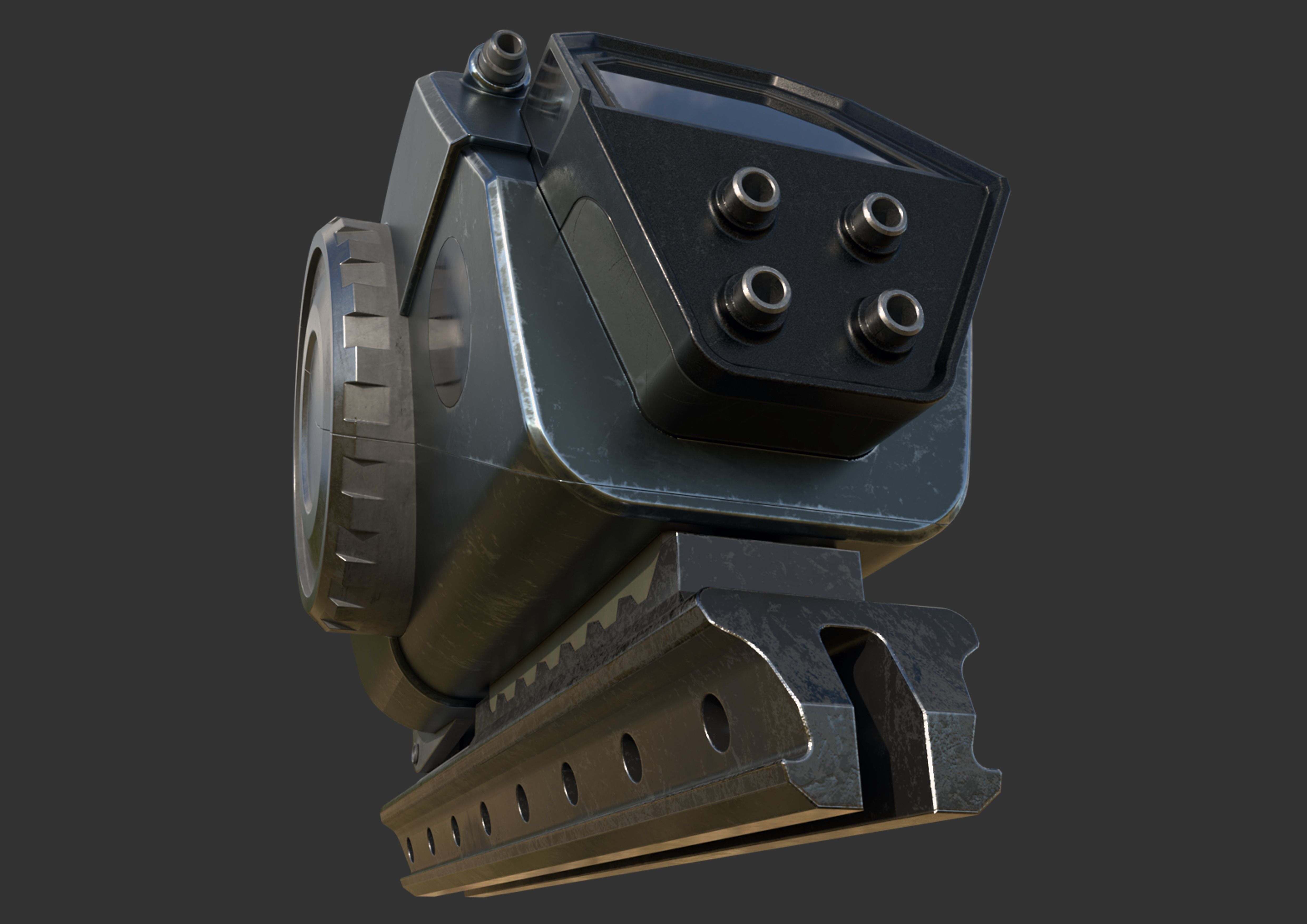 scifi m1 Low-poly 3D model_4