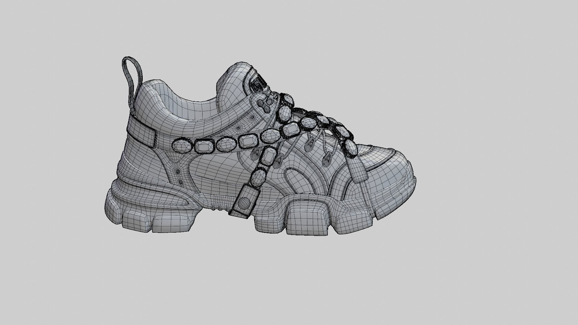 Gucci Flashtrack sneaker Low-poly 3D model_23
