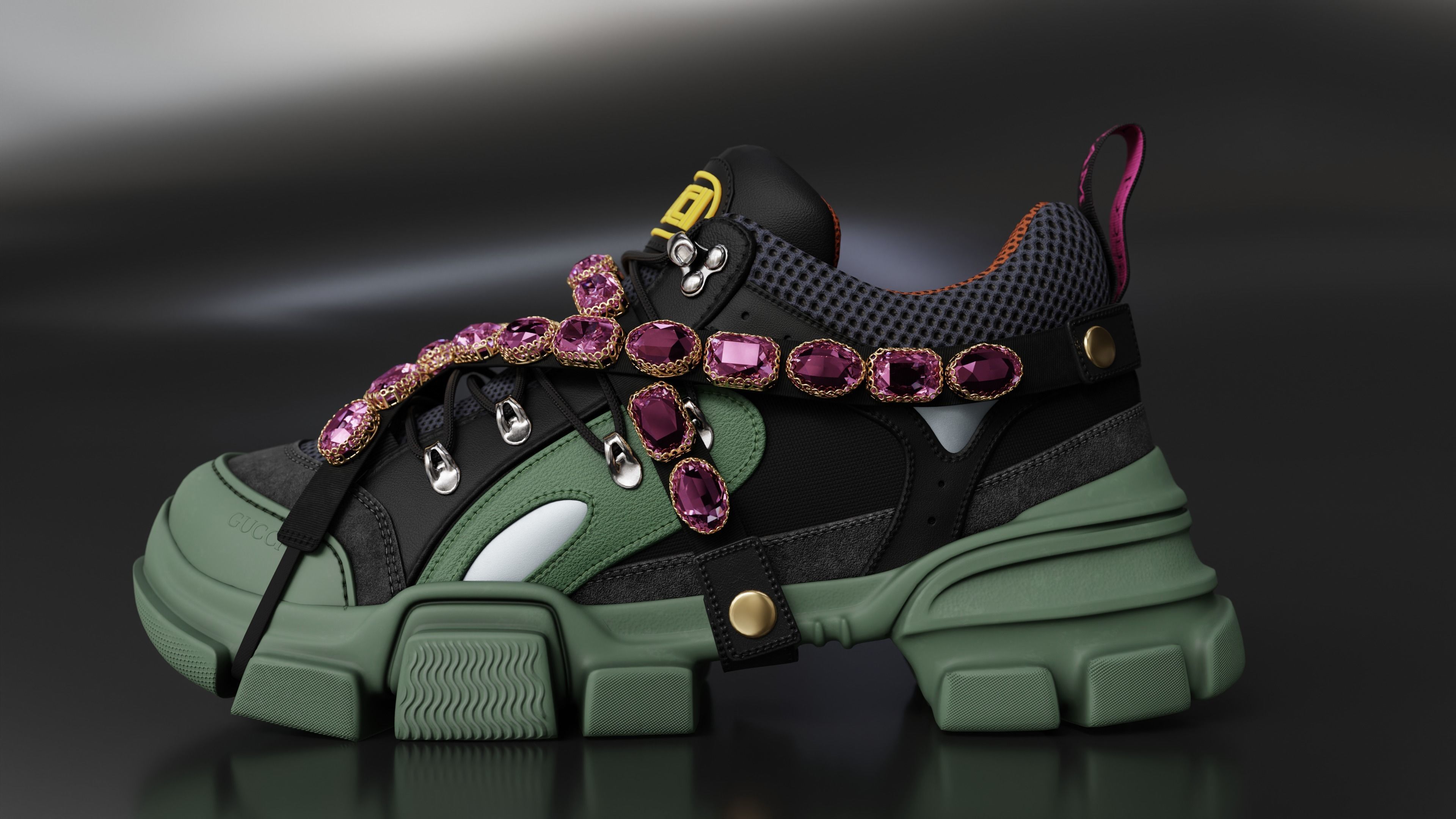 Gucci Flashtrack sneaker Low-poly 3D model_16