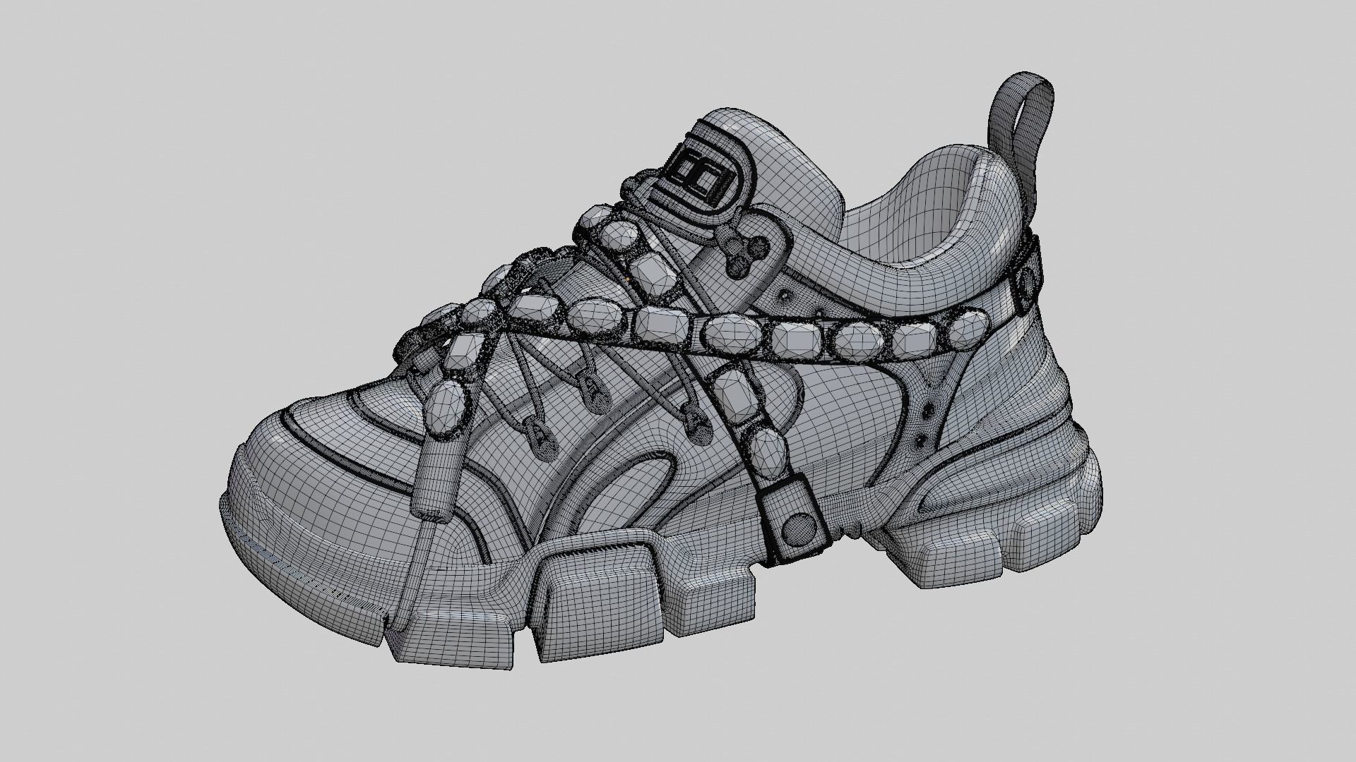 Gucci Flashtrack sneaker Low-poly 3D model_26