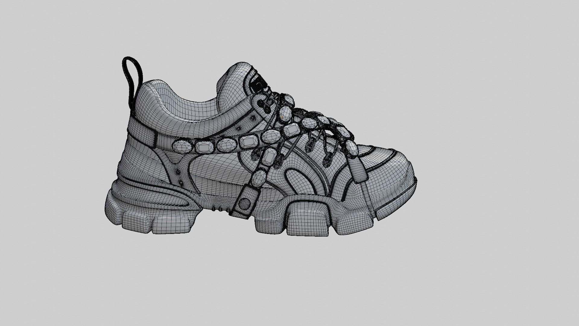 Gucci Flashtrack sneaker Low-poly 3D model_29