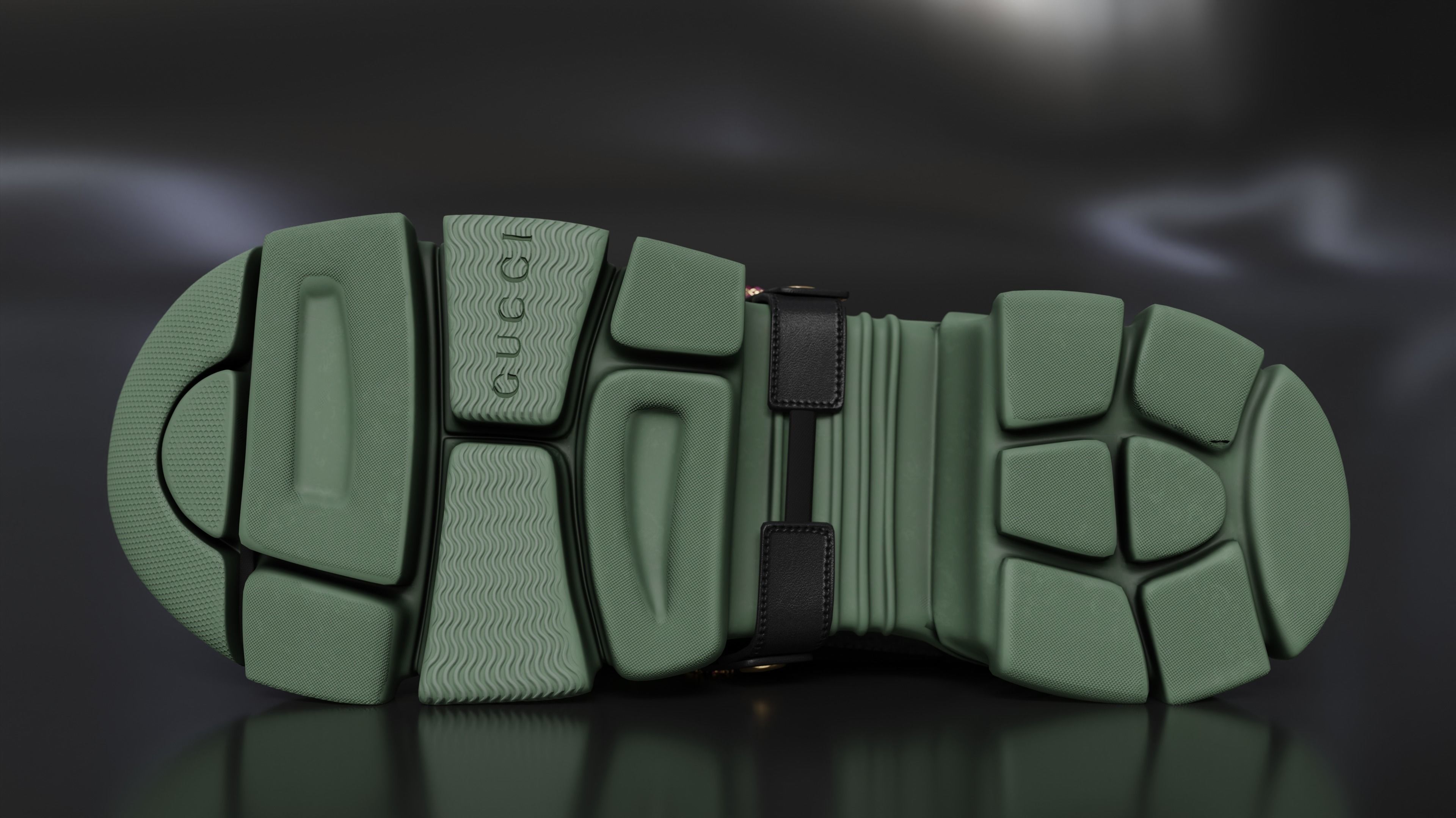 Gucci Flashtrack sneaker Low-poly 3D model_17