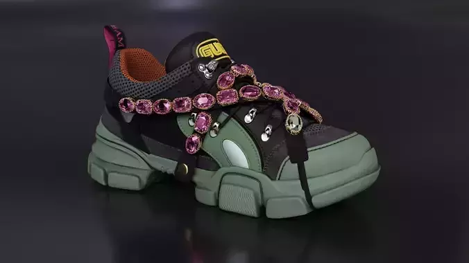 Gucci Flashtrack sneaker Low-poly 3D model