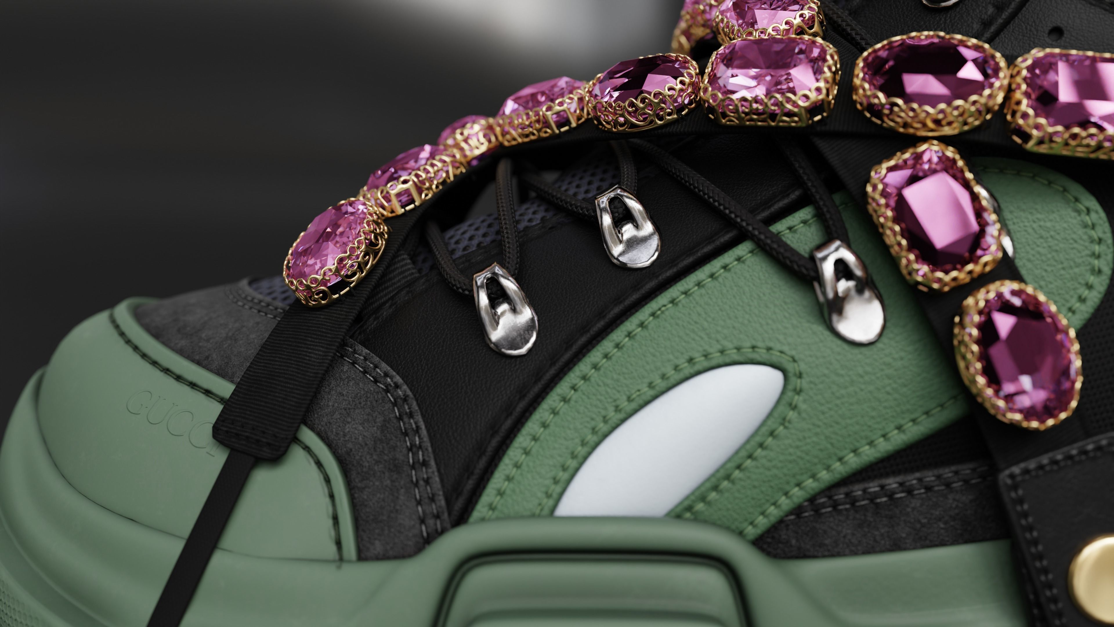 Gucci Flashtrack sneaker Low-poly 3D model_5