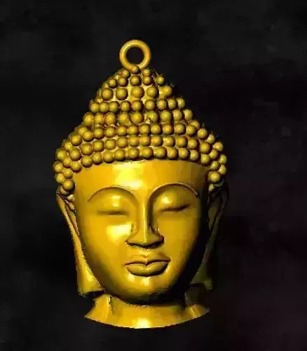 budha locket  gold ornament  3D print model