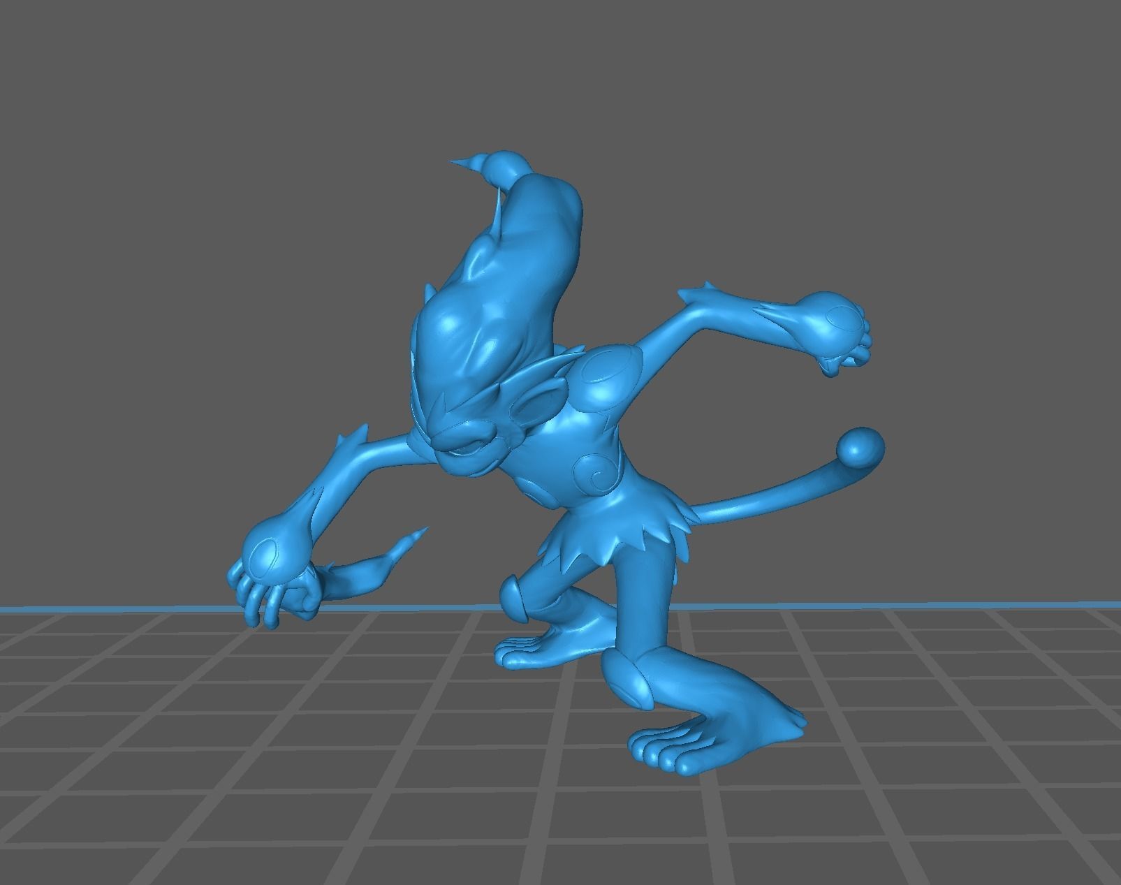 Chimchar Monferno and Infernape 3D print model 3D print model_51