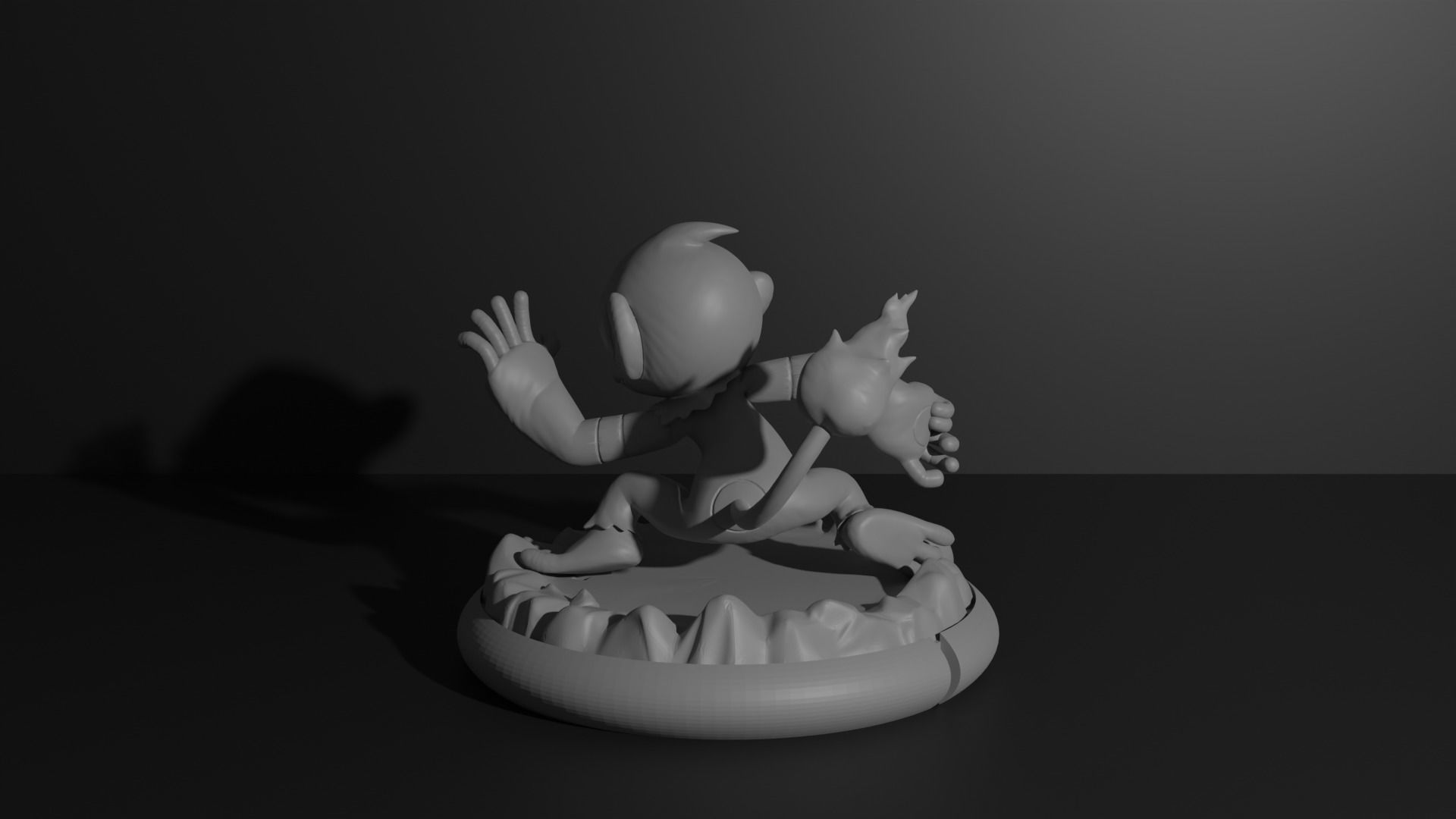 Chimchar Monferno and Infernape 3D print model 3D print model_23