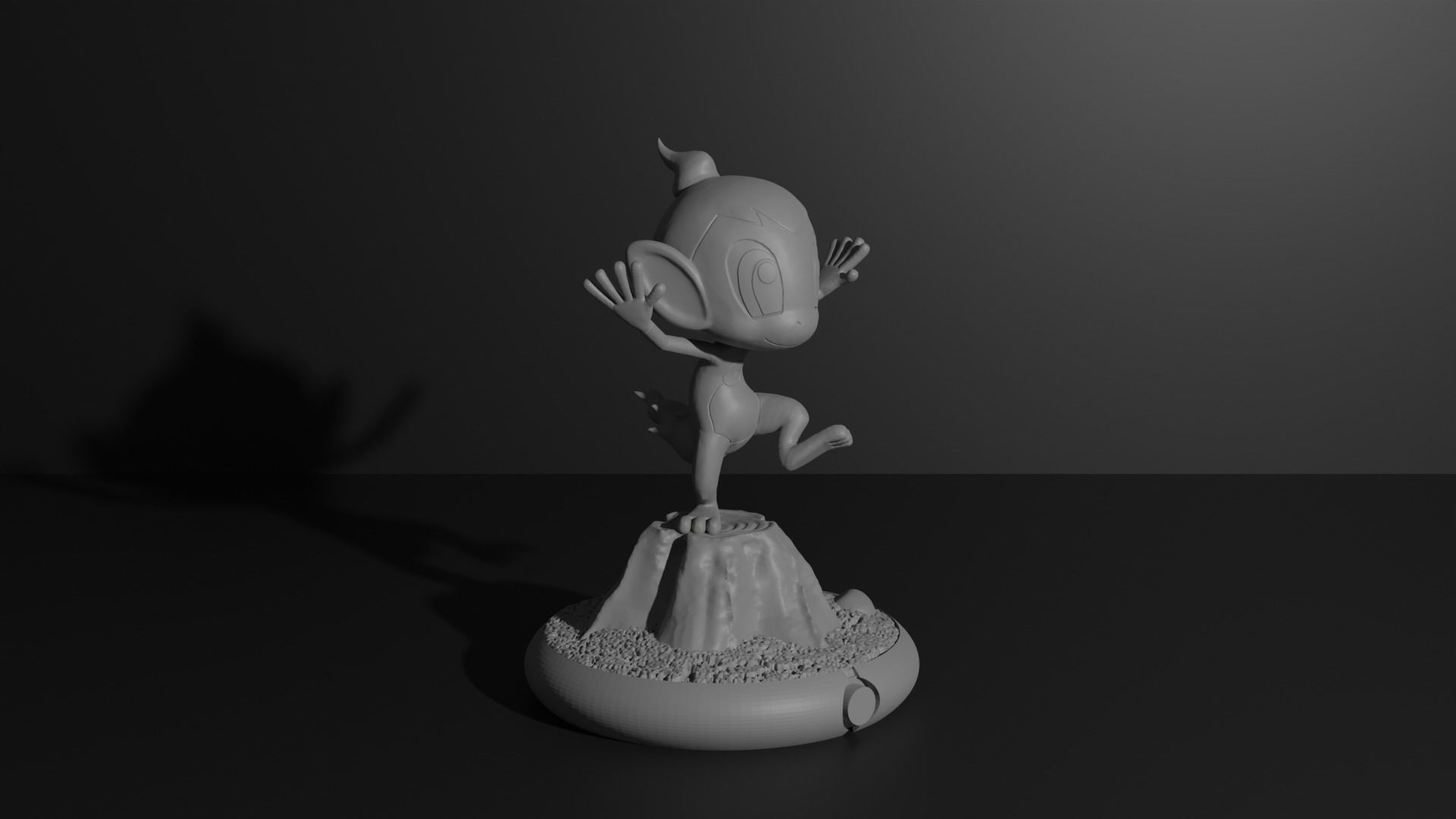 Chimchar Monferno and Infernape 3D print model 3D print model_16
