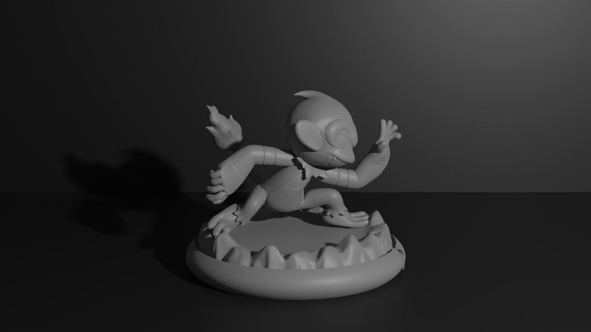 Chimchar Monferno and Infernape 3D print model 3D print model_22