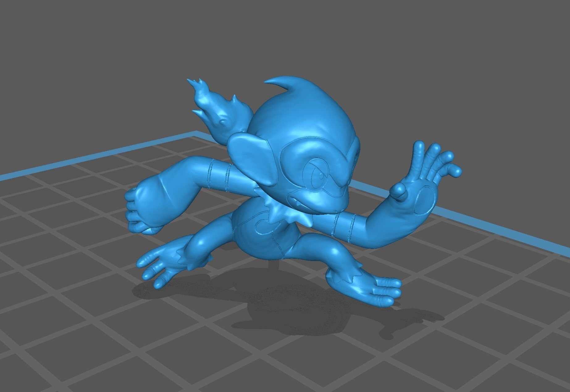 Chimchar Monferno and Infernape 3D print model 3D print model_30