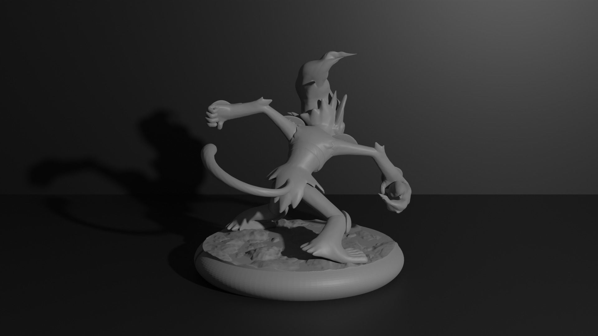 Chimchar Monferno and Infernape 3D print model 3D print model_25