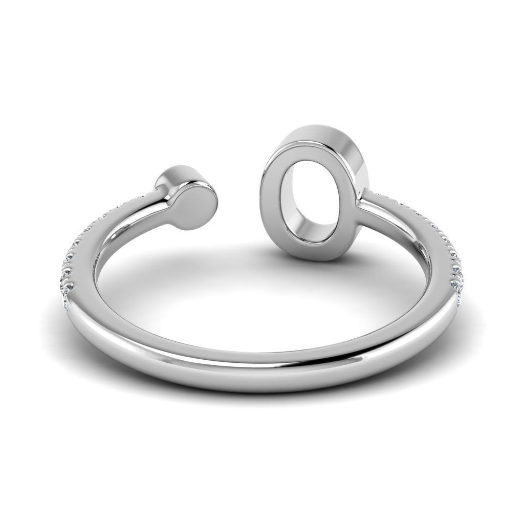 Jewelry alphabet ring O 3D print model_21