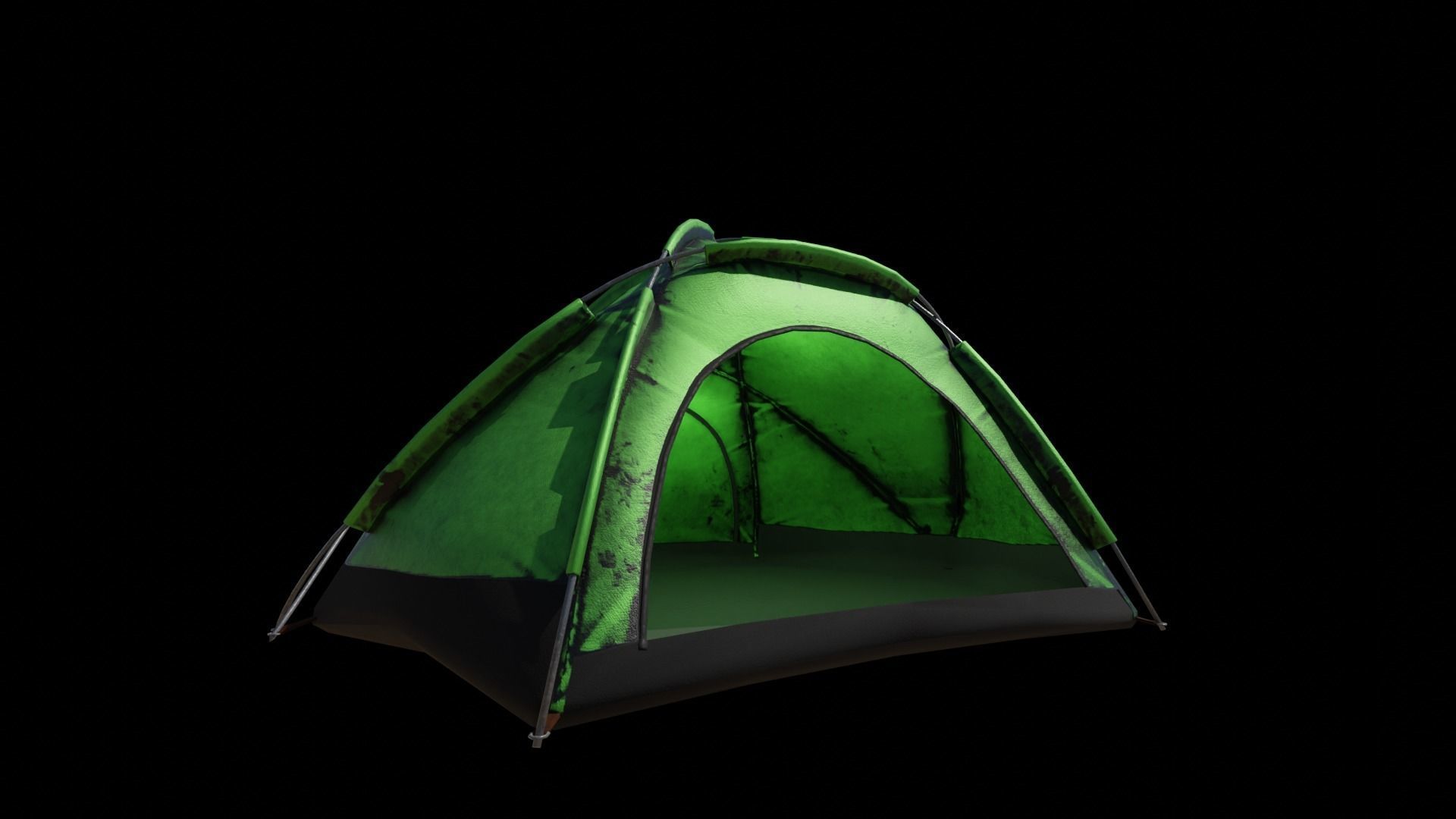 Pop-up Tent Low-poly 3D model_7