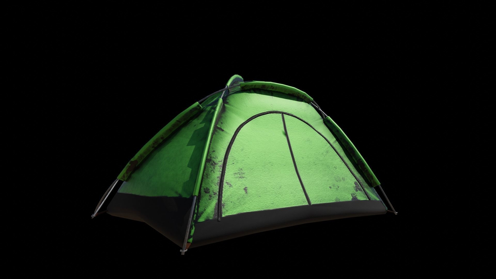 Pop-up Tent Low-poly 3D model_6