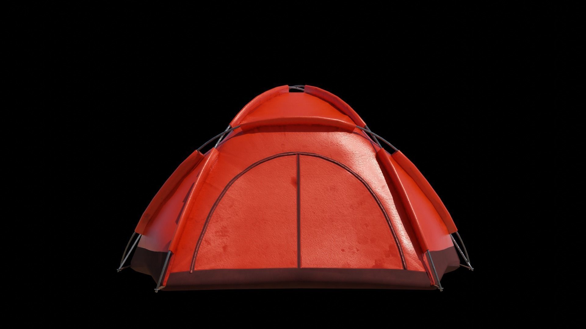 Pop-up Tent Low-poly 3D model_8