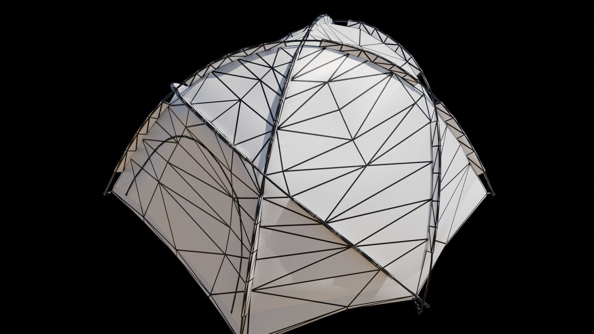 Pop-up Tent Low-poly 3D model_3