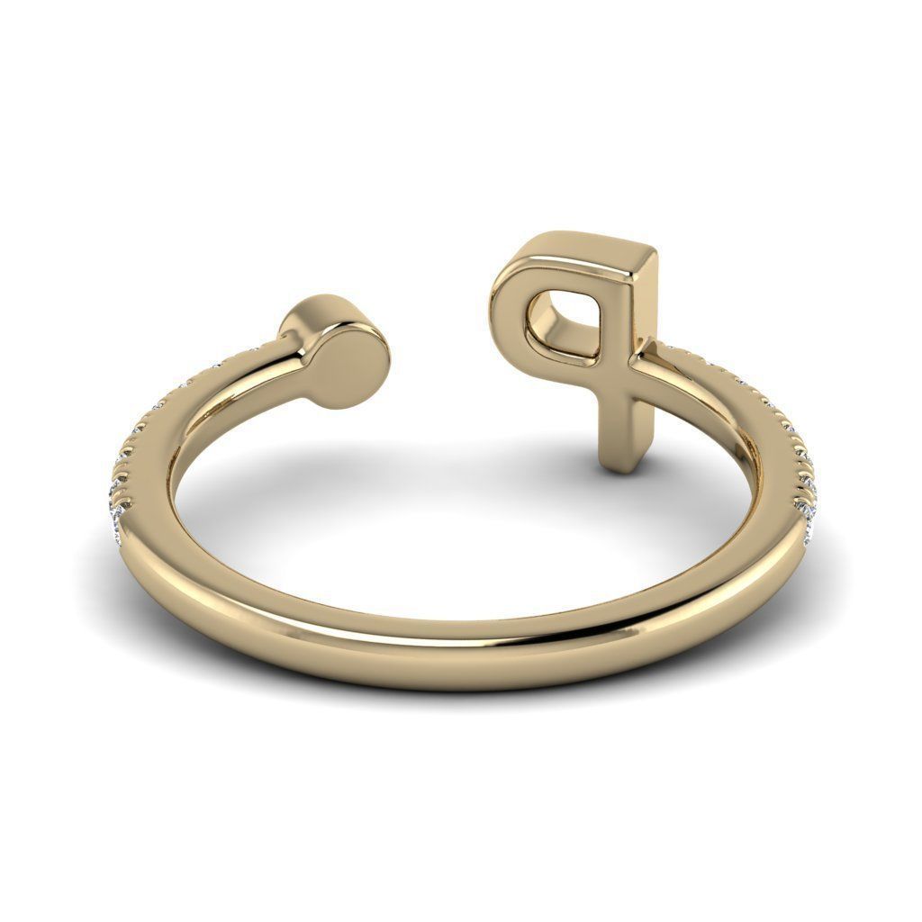 Jewelry alphabet ring P 3D print model_20