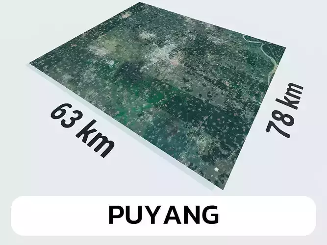 Puyang China City Landscape 3D Model