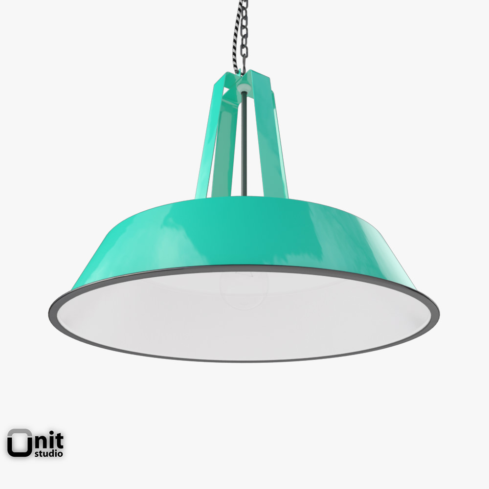 HK Living Workshop L industrial lamp 3D model_2