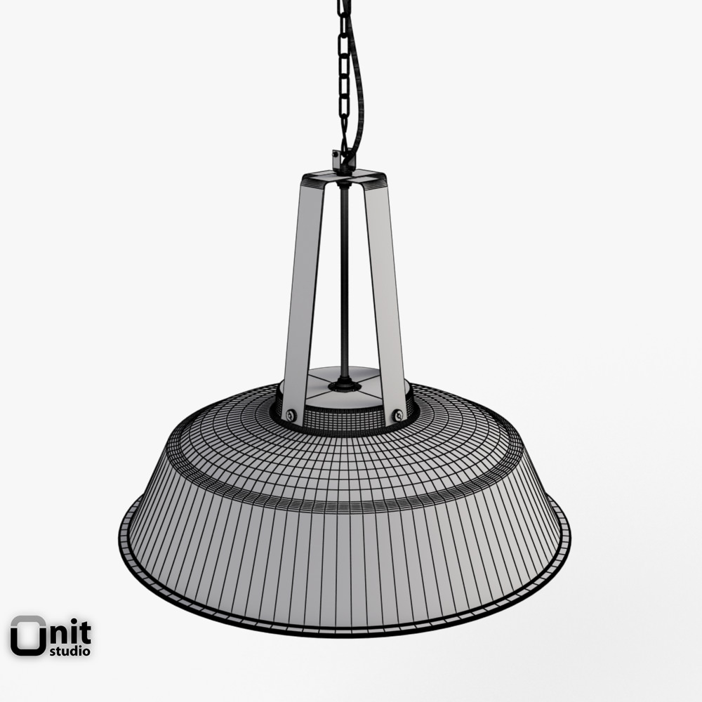HK Living Workshop L industrial lamp 3D model_11