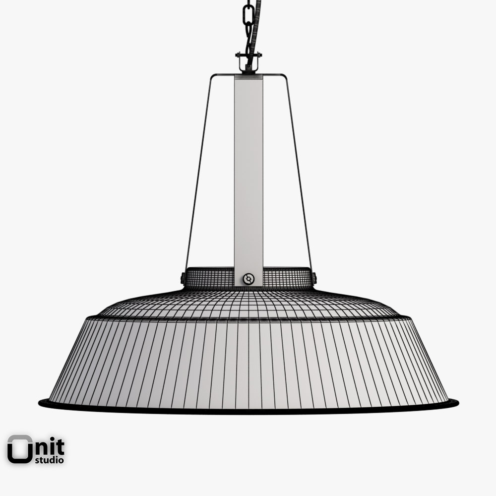 HK Living Workshop L industrial lamp 3D model_8