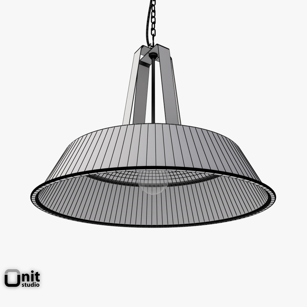 HK Living Workshop L industrial lamp 3D model_9