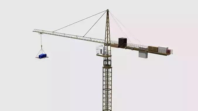 Construction Crane Mid Poly