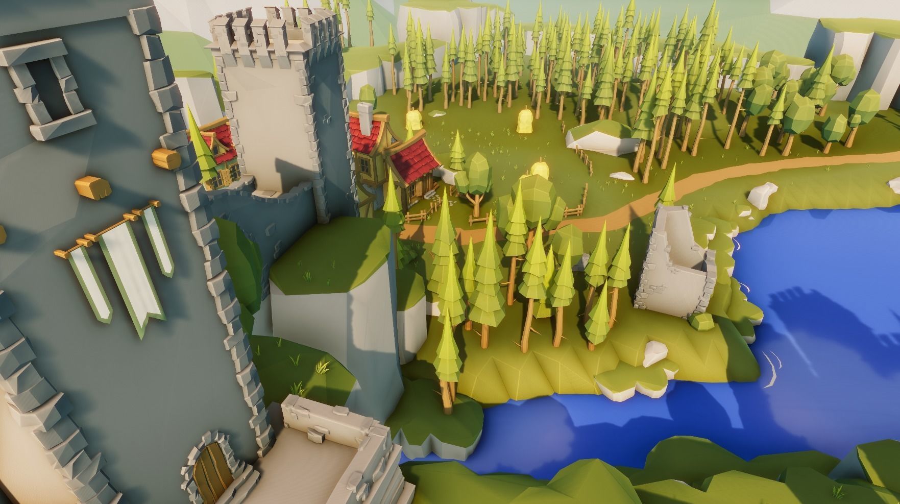 Medieval Modular Pack for Unity Low-poly 3D model_10