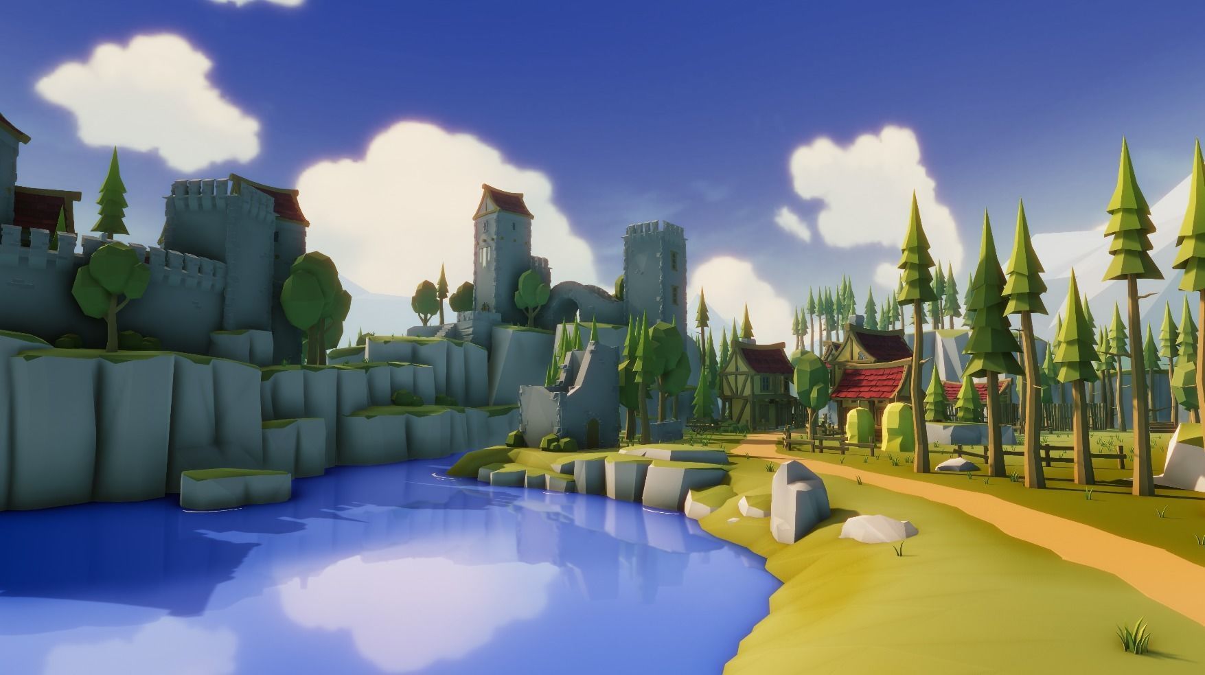 Medieval Modular Pack for Unity Low-poly 3D model_3