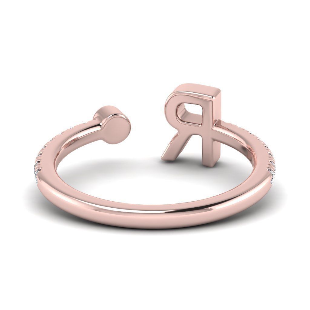 Jewelry alphabet ring R 3D print model_31