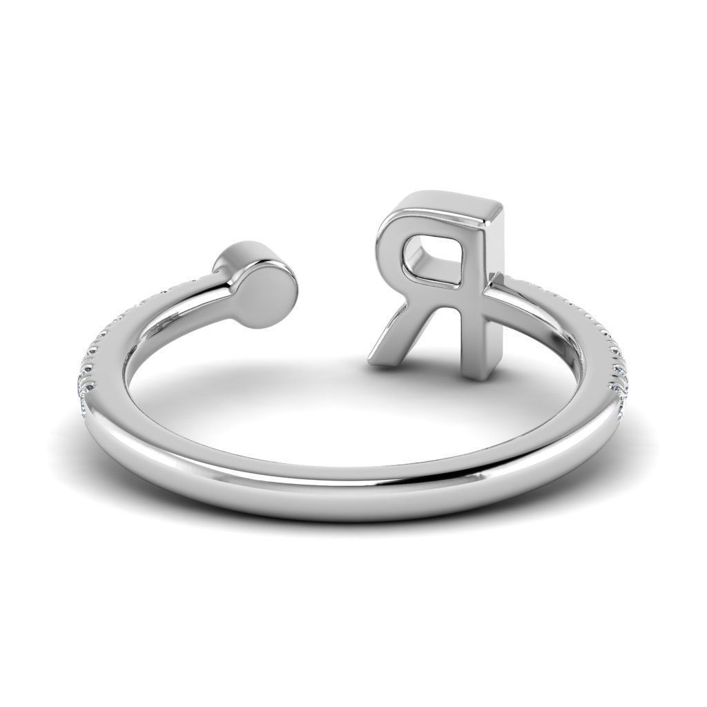 Jewelry alphabet ring R 3D print model_18