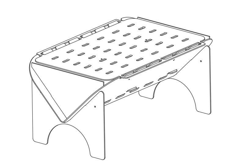 Flatpacks Fireplaces Barbecue DXF for cutting collection  3D print model_2