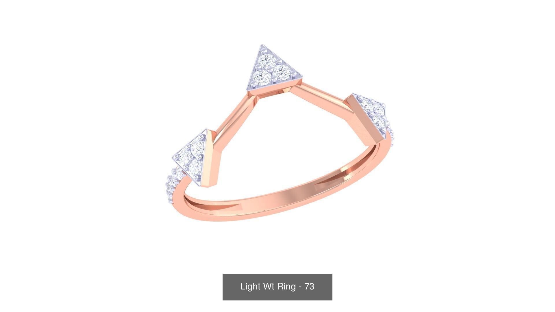 100 Light Wt Minimalist Diamond Ring 3D Model Collection_37
