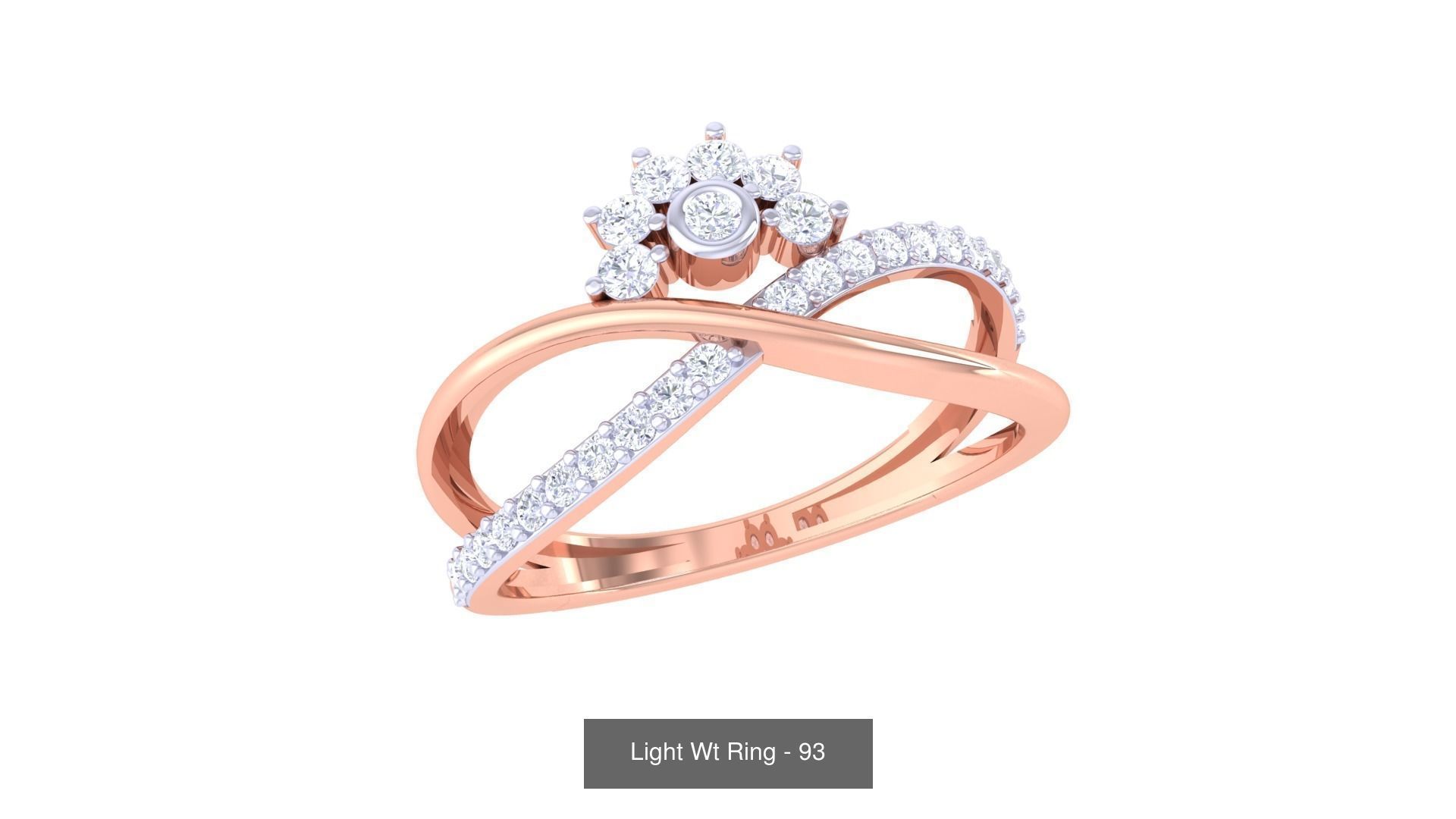 100 Light Wt Minimalist Diamond Ring 3D Model Collection_15