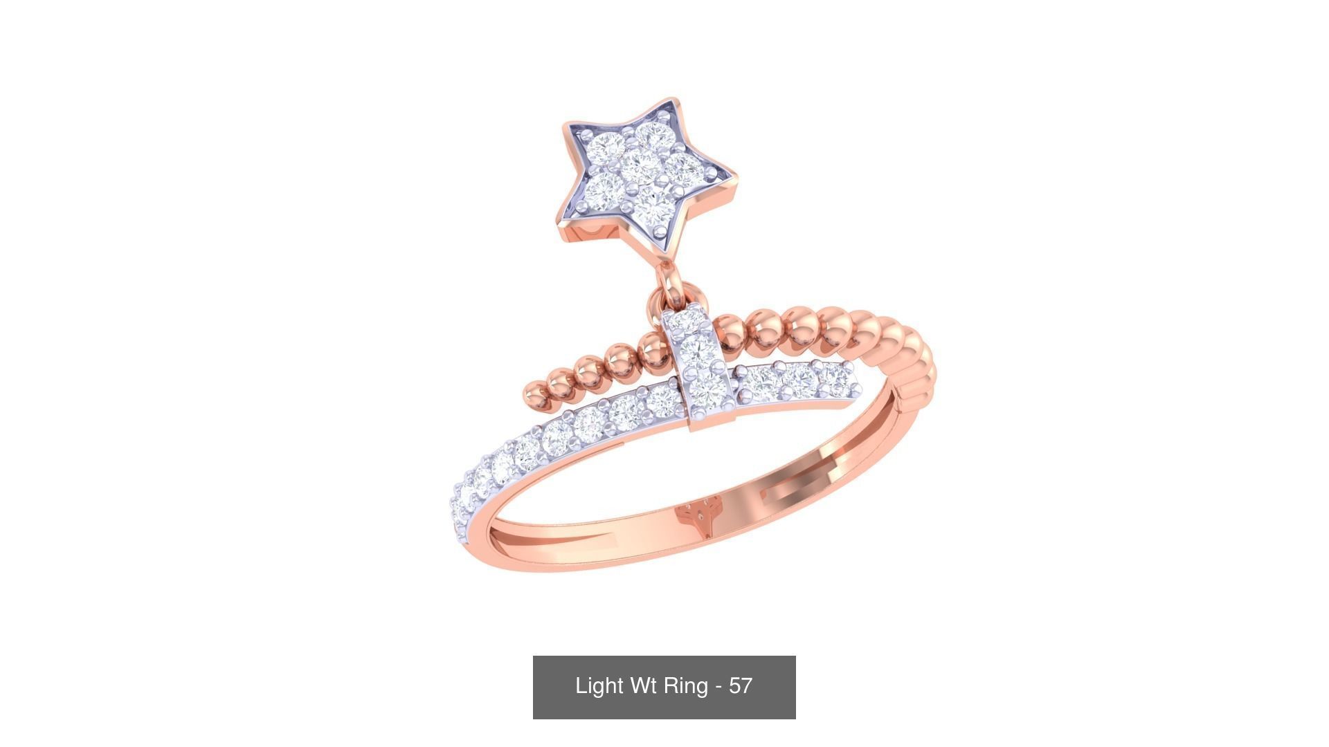 100 Light Wt Minimalist Diamond Ring 3D Model Collection_55