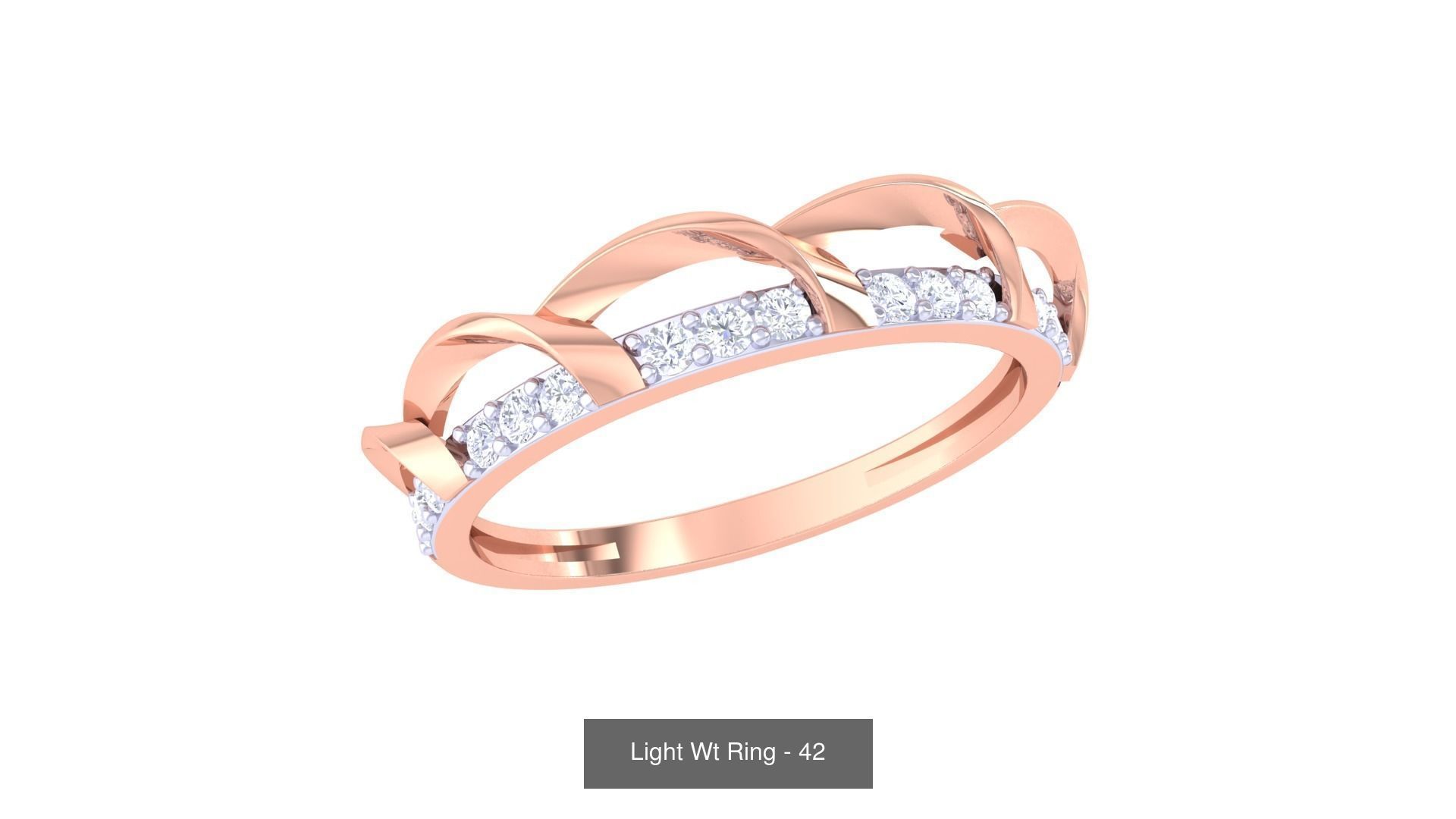100 Light Wt Minimalist Diamond Ring 3D Model Collection_71